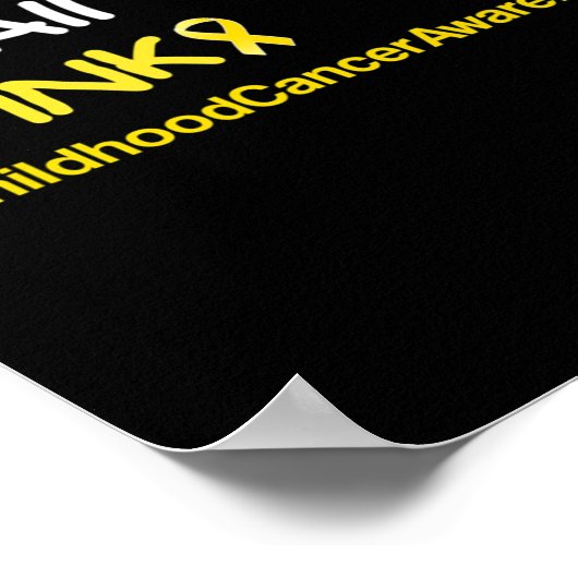 小児期の黄色い帯がん子供へ青年 ポスター (角)