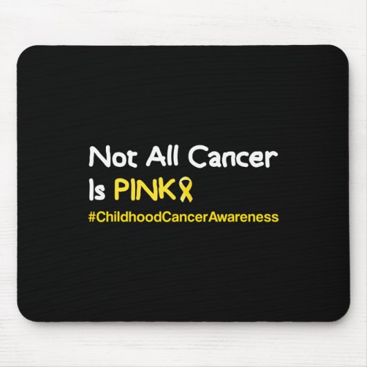 小児期の黄色い帯がん子供へ青年 マウスパッド (正面)