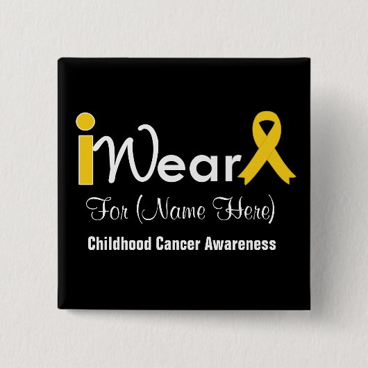 小児期金ゴールドをパーソナライズする 缶バッジ (正面)