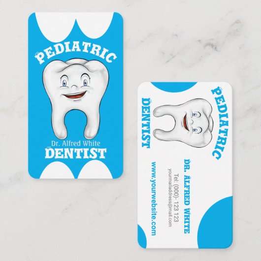 小児歯医パーソナライズされた師名刺 名刺 (正面/裏面)
