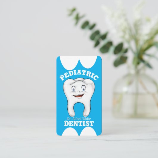 小児歯医パーソナライズされた師名刺 名刺 (スタンド正面)