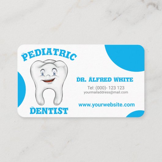 小児歯医パーソナライズされた師名刺 名刺 (裏面)