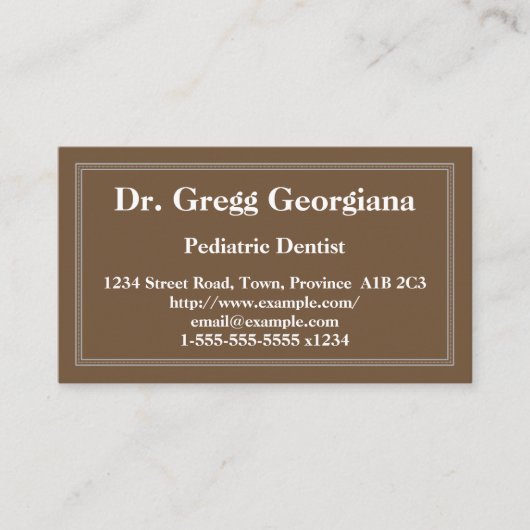 小児歯科ミニマル店の名刺 名刺 (正面)