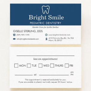 小児歯科医院の予約リマインダー 名刺
