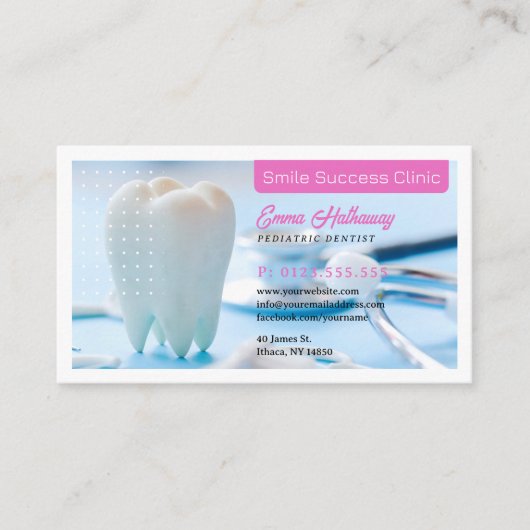 小児歯科医 |歯科診療 名刺 (正面)