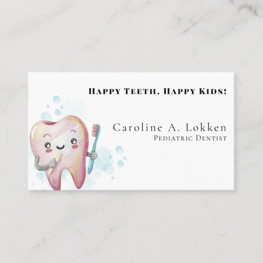 小児歯科歯科キッズアポイントメントカード 名刺 (正面)