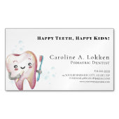 小児歯科歯科キッズティースドクター マグネット名刺 (正面)