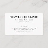 小児歯科歯科キッズティースドクター 名刺 (裏面)