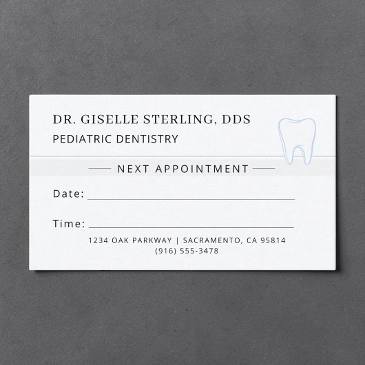 小児歯科 歯医者 予約カード