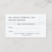 小児歯科 歯医者 予約カード (正面)