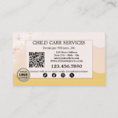 小児気にナース保育写真 名刺 (裏面)