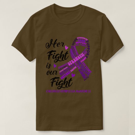 小児片まひ認識度彼女の戦いは私たちのFi Tシャツ (デザイン正面)