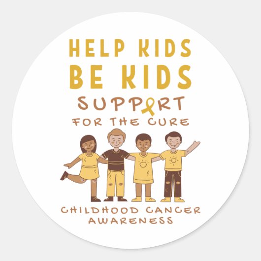 小児用がん治療のラベル ラウンドシール (正面)