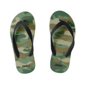 小児用の従軍迷彩柄ビーチサンダル キッズビーチサンダル (フットベッド)