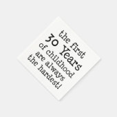 小児用ナプキンの最初の30年間 スタンダードカクテルナプキン (角)