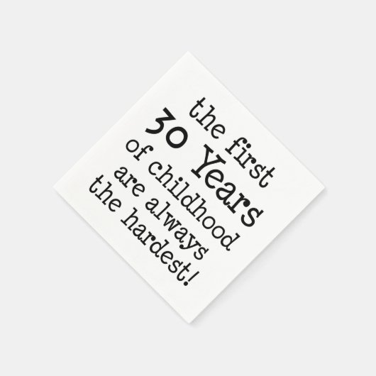 小児用ナプキンの最初の30年間 スタンダードカクテルナプキン (角)