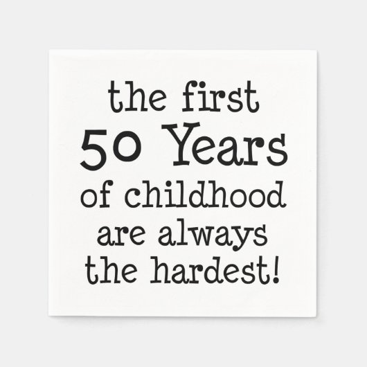 小児用ナプキンの最初の50年 スタンダードカクテルナプキン (正面)