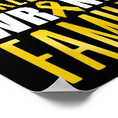 小児癌が間違った家族のリボンを選んだ ポスター (角)