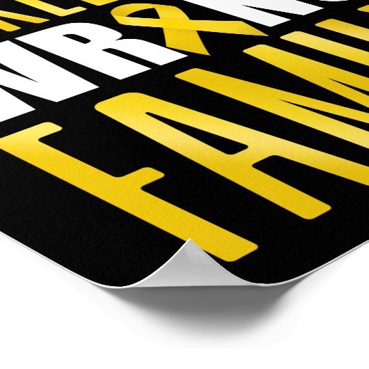 小児癌が間違った家族のリボンを選んだ ポスター (角)