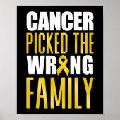 小児癌が間違った家族のリボンを選んだ ポスター (正面)