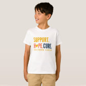 小児癌のサポート希望を治療する子供Tシャツ Tシャツ (正面フル)