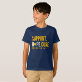 小児癌のサポート希望を治療する子供Tシャツ Tシャツ (正面フル)