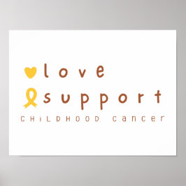 小児癌の愛支持ポスタープリント ポスター