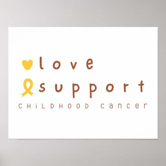 小児癌の愛支持ポスタープリント ポスター (正面)