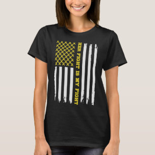 小児癌アメリカ国旗彼女の戦いは私のイチジク Tシャツ