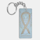 小児癌エンジェル認識度リボンキーチェーン キーホルダー (正面左)