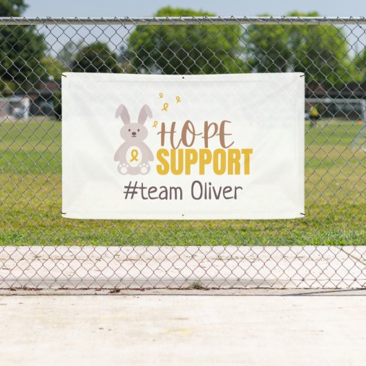 小児癌カスタム名バナー屋外標識 横断幕 (インサイチュ)