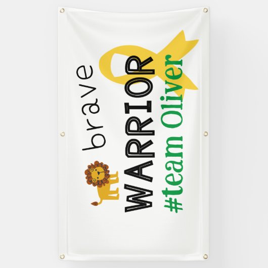 小児癌カスタム名バナー屋外標識 横断幕 (縦)