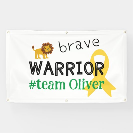 小児癌カスタム名バナー屋外標識 横断幕 (横)