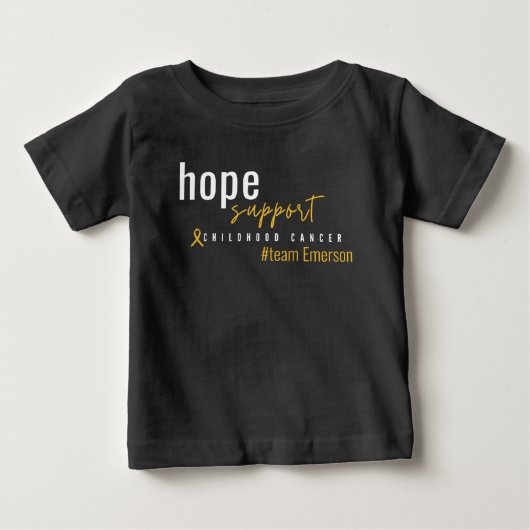 小児癌カスタム#team名ベビーTシャツ ベビーTシャツ (正面)