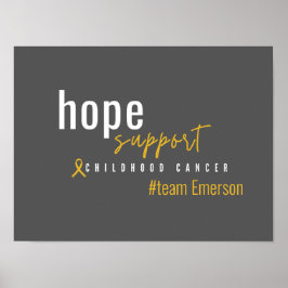 小児癌カスタム#team名ポスター&プリント ポスター