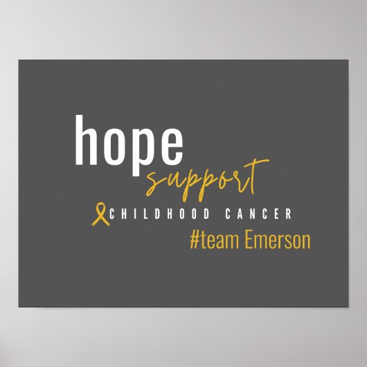 小児癌カスタム#team名ポスター&プリント ポスター (正面)