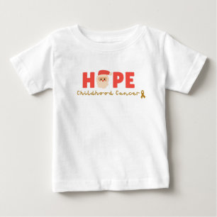 小児癌クリスマスサンタベビーTシャツ ベビーTシャツ
