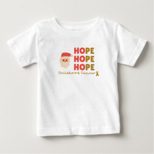 小児癌クリスマスサンタベビーTシャツ ベビーTシャツ