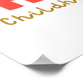 小児癌クリスマスホリデーポスタープリント ポスター (角)