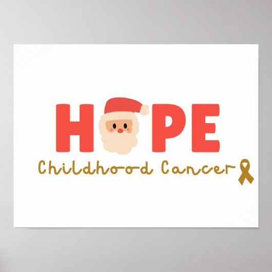 小児癌クリスマスホリデーポスタープリント ポスター (正面)