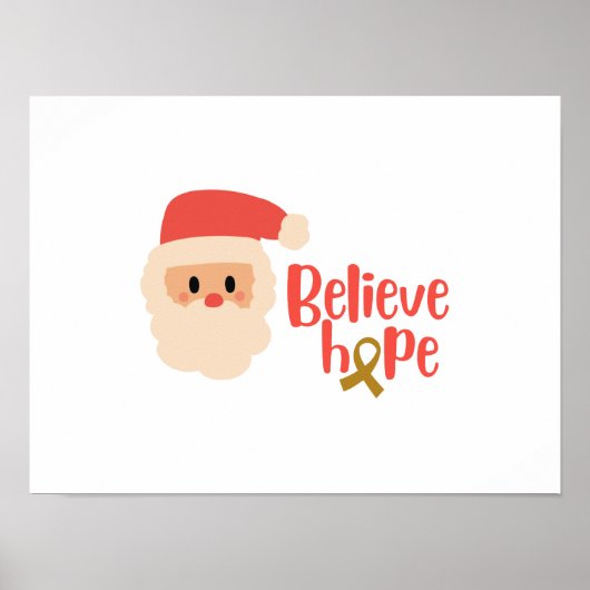 小児癌クリスマスホリデーポスター&プリント ポスター (正面)