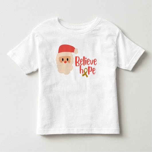 小児癌クリスマスホリデー幼児Tシャツ トドラーTシャツ (正面)