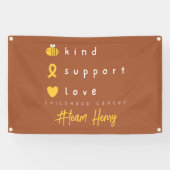 小児癌パーソナライズされたバナー屋外標識 横断幕 (横)