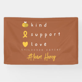 小児癌パーソナライズされた名バナー標識 横断幕