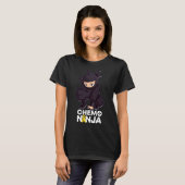 小児癌化学線忍者リボン Tシャツ (正面フル)