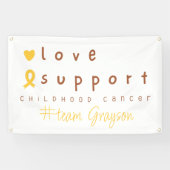 小児癌名前をカスタムする屋外バナー 横断幕 (横)