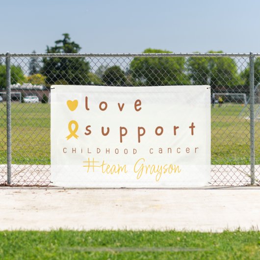 小児癌名前をカスタムする屋外バナー 横断幕 (インサイチュ)