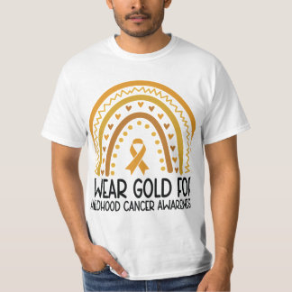 小児癌衣服用Groovy I金ゴールド認識度 Tシャツ