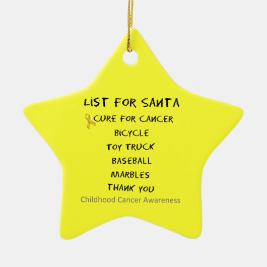 小児癌認識度サンタリスト少年 セラミックオーナメント (正面)