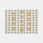 小児癌認識度リボンエンジェルブランケット フリースブランケット (正面(横))